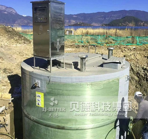 智能提升泵站 一體化提升 污水提升預(yù)制泵站 玻璃鋼地埋式泵站