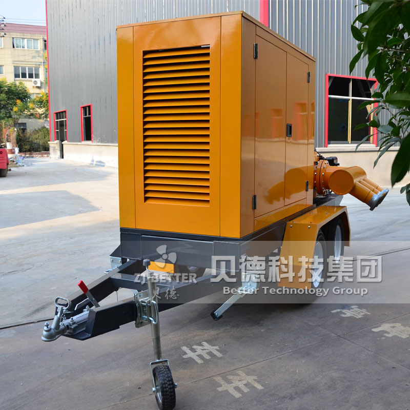 拖掛式移動(dòng)排水泵車(chē) 防汛搶險(xiǎn)泵車(chē) 限速80km/h 防雨拖車(chē)式抽水機(jī)