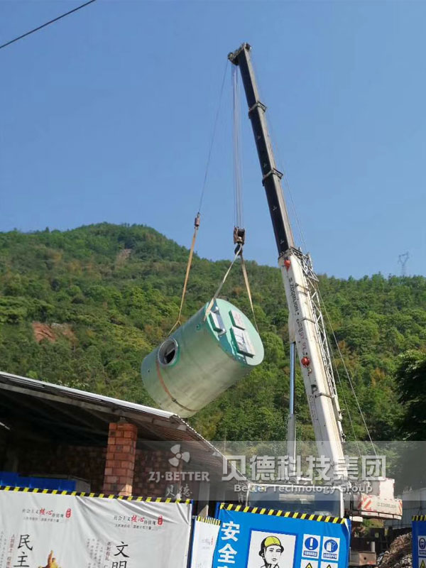 廠家批發(fā)自動(dòng)清淤智能控制一體化玻璃鋼預(yù)制地埋式一體化泵站